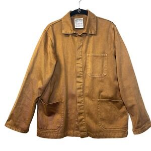 Jungmaven Olympic‎ Chore Coat Coyote Organic Hemp Hidden Button Sz Small Jacket